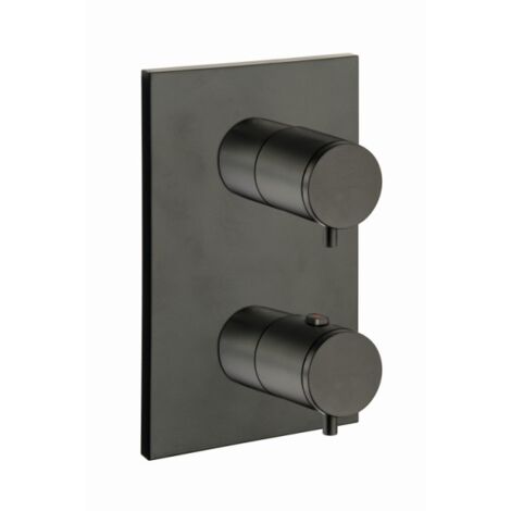 Façade murale thermostatique avec 3 sorties BLACKMAT TRIVERDE - CRISTINA ONDYNA XT85313