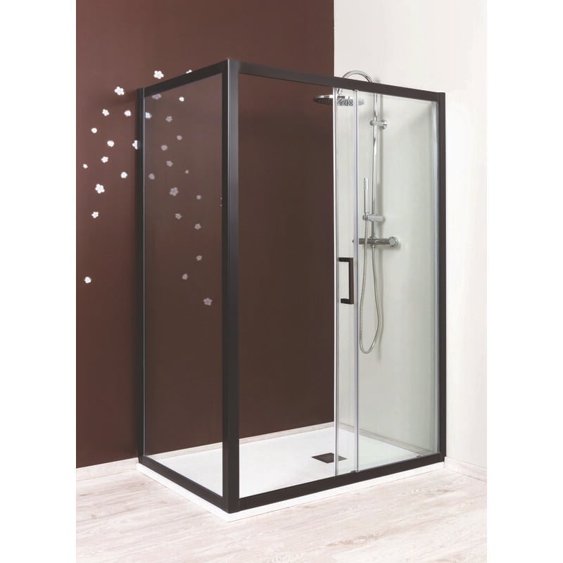 Façade napa - Retour Fixe - Finition Noir - 90x195cm