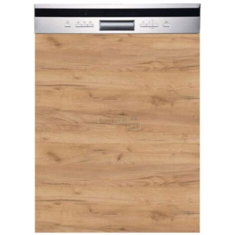 Façade pour lave-vaisselle semi intégrable Bellissi Chene L 45 cm -    Décor chêne brut