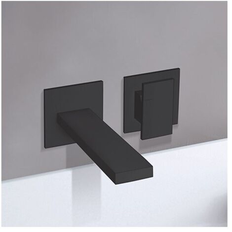 Façade pour mitigeur lavabo mural 2 trous saillie 23 cm Black Mat TABULA - CRISTINA ONDYNA TA25913