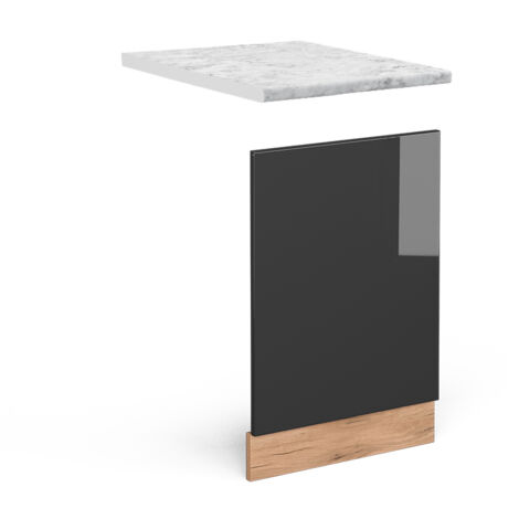 Façade R-Line, Anthracite Haute brillance, 45 cm , PT Marbre, Vicco