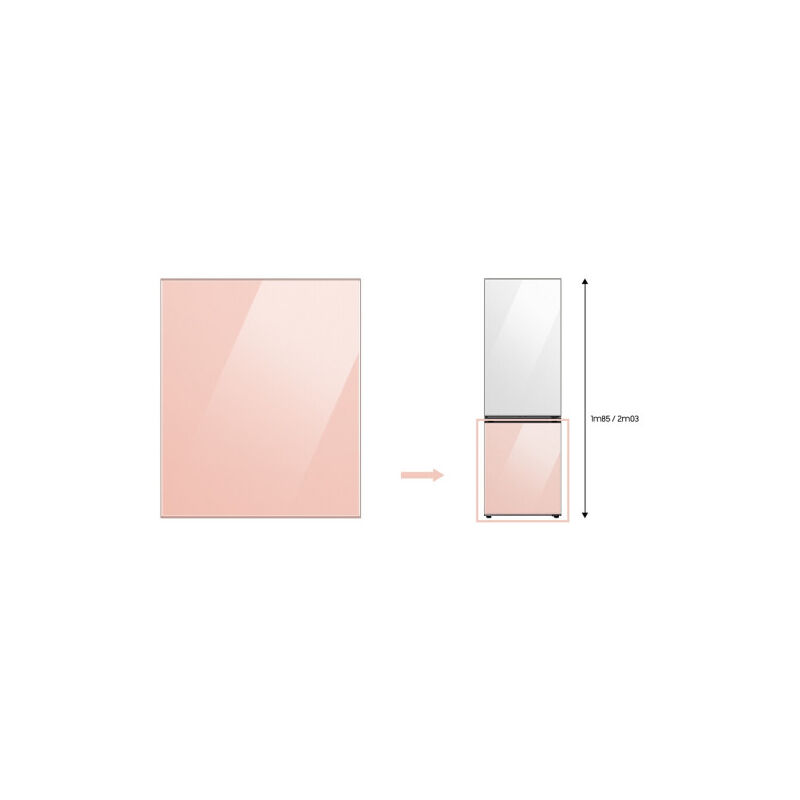 Façade Réfrigérateur et Congélateur Samsung panneau bas clean peach ra B23EBB3KGM bespoke