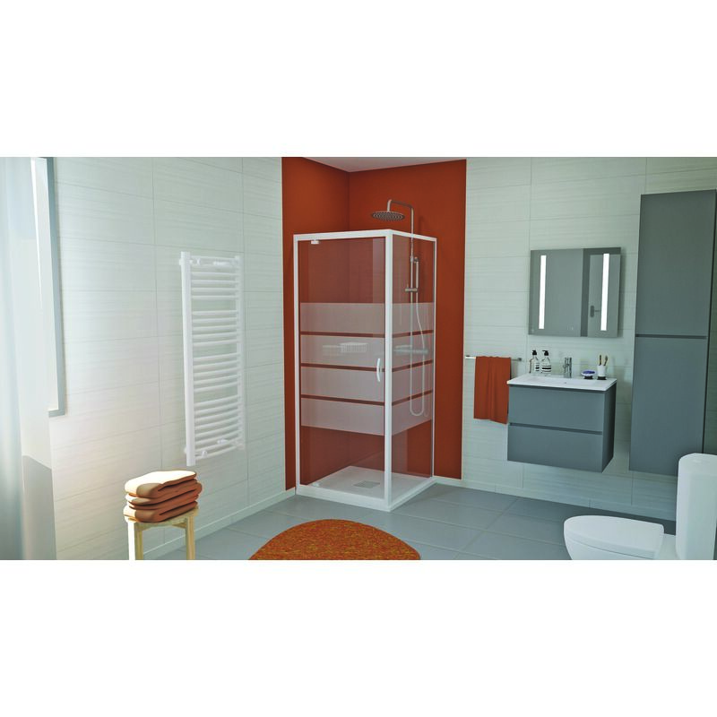 Ondee - Façade shiva - Retour fixe - Finition Blanc - 80x190cm