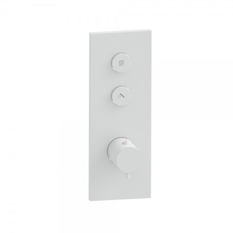 Façade Thermo Twist thermostatique 2 sorties Blanc Mat - CRISTINA ONDYNA XT61224