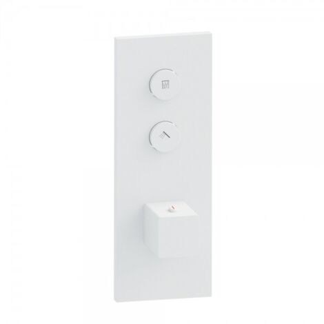 Façade Thermo Twist thermostatique 2 sorties Blanc Mat Quadri - CRISTINA ONDYNA XQ61224