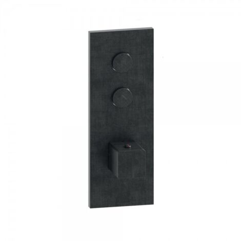 Façade Thermo Twist thermostatique 2 sorties Chromé Noir Brossé Quadri - CRISTINA ONDYNA XQ61275