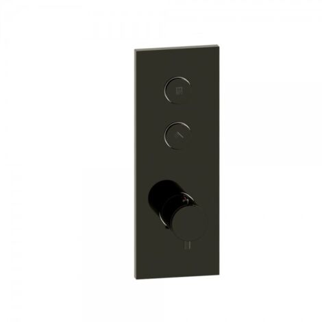 Façade Thermo Twist thermostatique 2 sorties Chrome Noir - CRISTINA ONDYNA XT61272