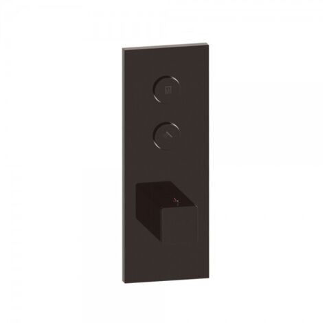Façade Thermo Twist thermostatique 2 sorties Chromé Noir Quadri - CRISTINA ONDYNA XQ61272