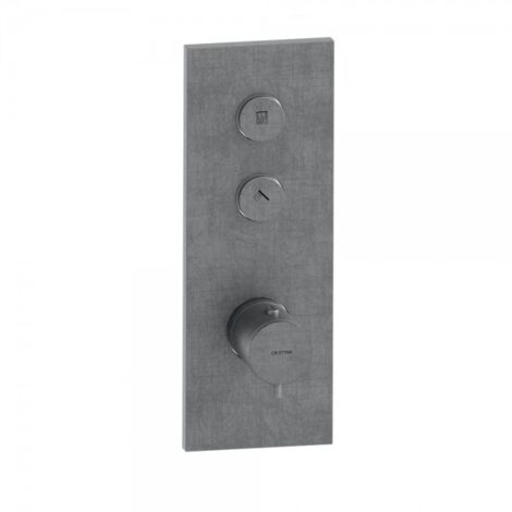 Façade Thermo Twist thermostatique 2 sorties Métal Brossé - CRISTINA ONDYNA XT61277