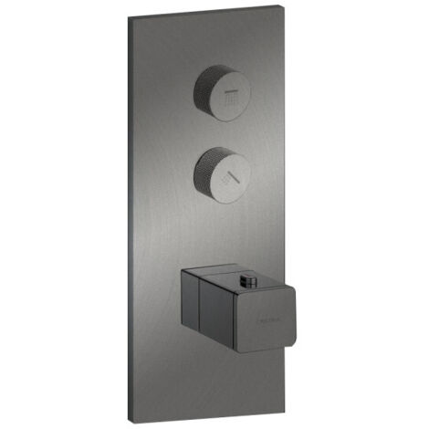 Façade Thermo Twist thermostatique 2 sorties Métal Brossé Quadri - CRISTINA ONDYNA XQ62277