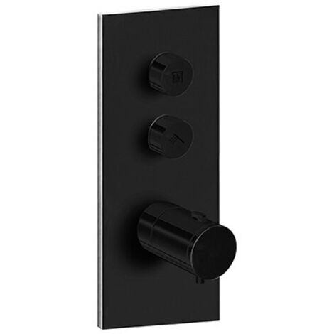 Façade Thermo Twist thermostatique 2 sorties Noir Mat - CRISTINA ONDYNA XT61213
