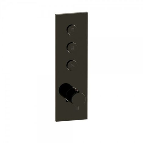 Façade Thermo Twist thermostatique 3 sorties Chromé Noir - CRISTINA ONDYNA XT61372