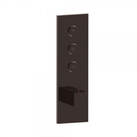 Façade Thermo Twist thermostatique 3 sorties Chromé Noir Quadri - CRISTINA ONDYNA XQ61372