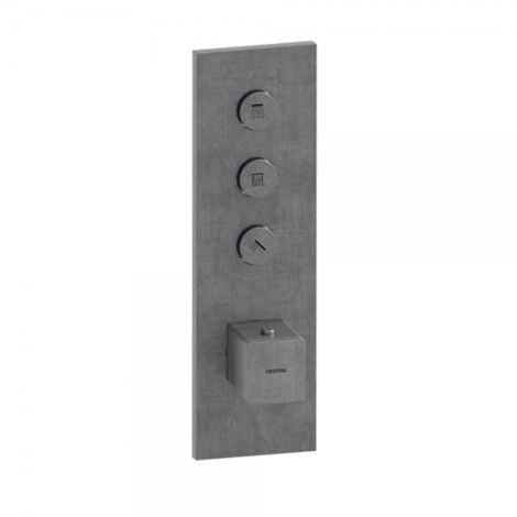 Façade Thermo Twist thermostatique 3 sorties Métal Brossé Quadri - CRISTINA ONDYNA XQ61377