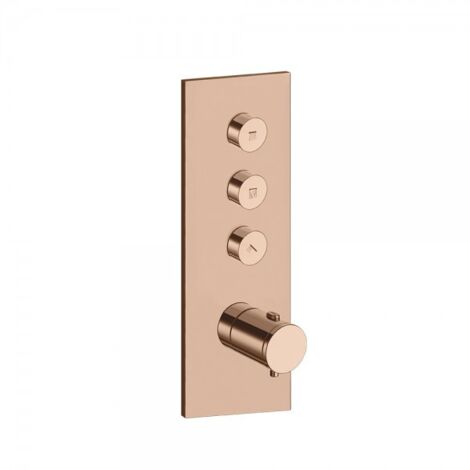 Façade Thermo Twist thermostatique 3 sorties Or Rose - CRISTINA ONDYNA XT61346P