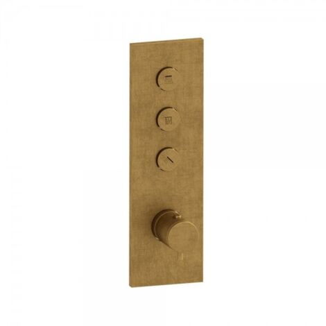 Façade Thermo Twist thermostatique 3 sorties Vieux Bronze - CRISTINA ONDYNA XT61392