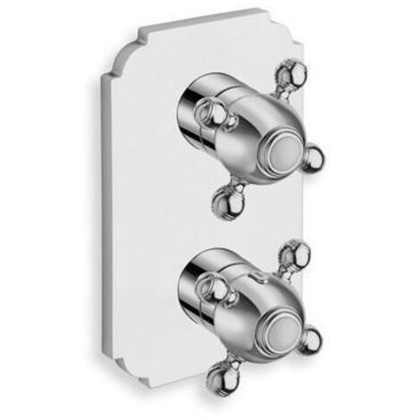 Facade thermostatique douche encastré PARIGI Chromé (2 sorties) - Cristina Ondyna XP85251