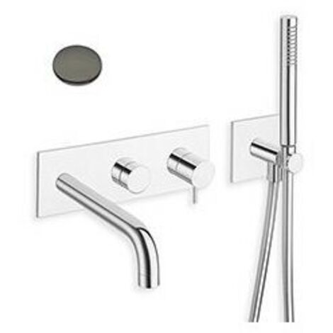 FACADE TRIVERDE BAIN DOUCHE MURAL 2 SORT CHROME NOIR EX TV108 - CRISTINA ONDYNA TV10272