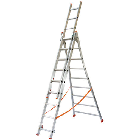 Facal – Échelle transformable 3x10 – Hauteur max 6,95 m – Charge max 150 kg – Poids 23 kg – Pour terrains irréguliers
