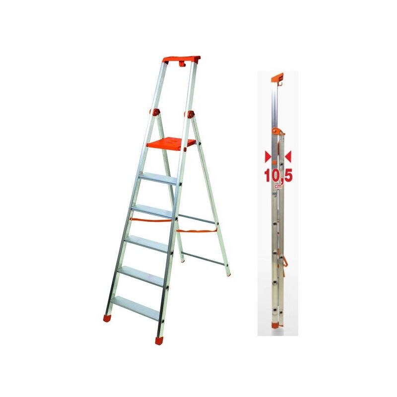 Scala domestiche alu step up 100 gradini 3 in alluminio//acciaio portata 100kg