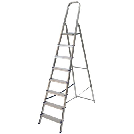 Facal Scala 8 Gradini in Alluminio Domestica Max 150 kg