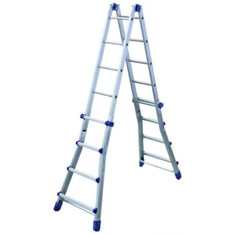 Facal SCALA TELESCOPICA IN ALLUMINIO BRIKOBLU Gradini N°3+3 H max cm. 288