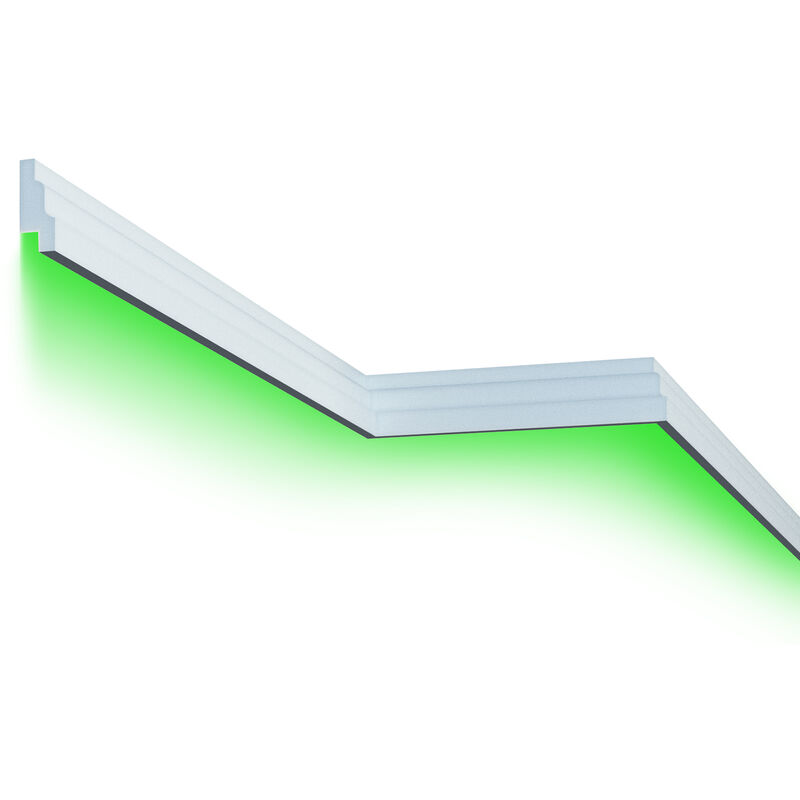 Facciata LED Stucco EPS PU resistente alle intemperie 35x85mm MC302: 2 metri / 1 modanatura