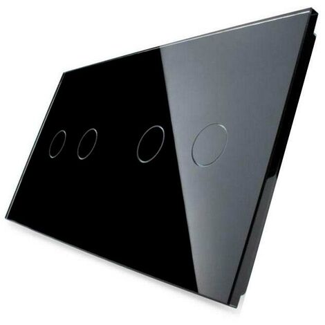 Face avant 2x verre noir, 4 boutons