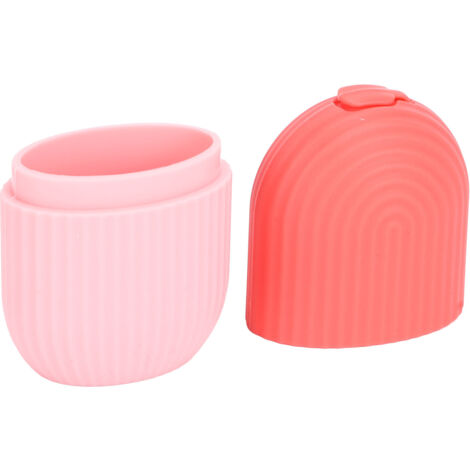 Face Icer Pain Relief Nonslip Grip Durable Silicone Easy Operation Ice Face Mold for Face Massage Skin Care Pink