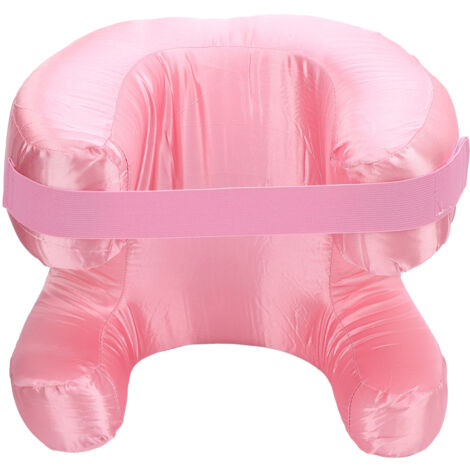 Face Pillow Silk Fabric Memory Foam Soft Cushioning Ergonomic Beauty Pillow for Back Sleep Roseate