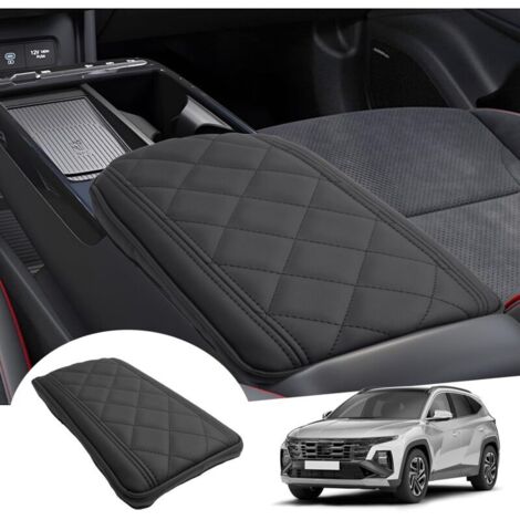 [Facelift 2025] Hyunda-i Tucson NX4 2025 2026 (Électronique Automatique) Housse d'Accoudoir Console Central, Tucson 2025 Protection en Cuir PU, Rembourrage 3 CM Épais Augmente