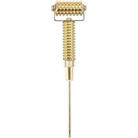 Facial Roller Massager, Détecteur de points d'acupuncture Oreille faciale Acupoints Printemps Aiguille Roller Massage pour le corps et le visage Rouleau Massage Visage(Couleur : Or)