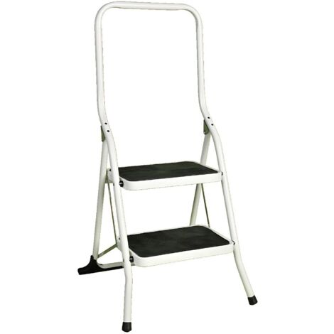 Facilitys – Escabeau marchepied pliable 2 marches – Capacité 150 kg – Acier avec marches antidérapantes – Norme NF EN 14183 pour sécurité maximale