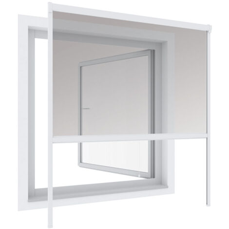 FACILITYS - Mosquitera enrollable para ventana de 100x160 cm Negro aluminium