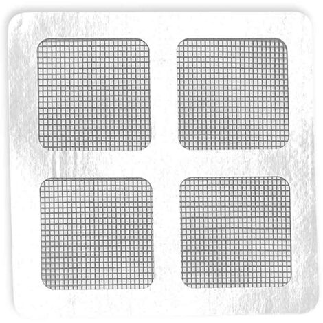 Facilitys – Patchs adhésifs de réparation pour moustiquaire – Lot de 12 patchs – Dimensions 10x10cm – Fibre de verre pour réparations invisibles