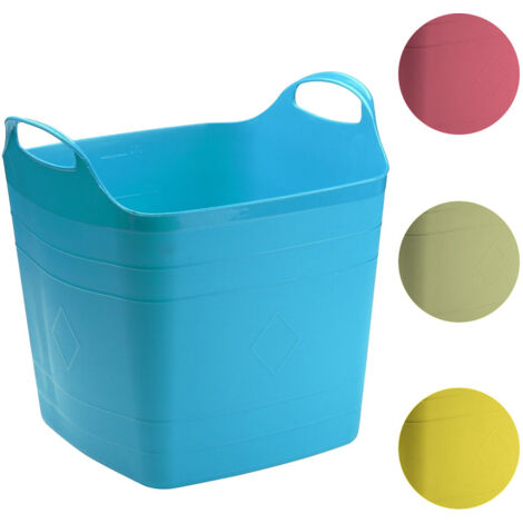 Facilitys – Seau de maçon flexible 15L en polypropylène – Multicolore – Léger et résistant pour rangement et tri – Usage intérieur et extérieur