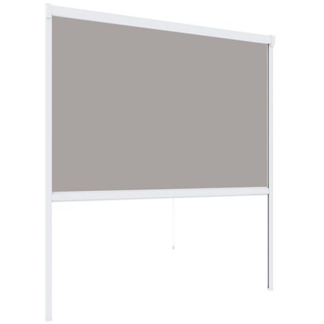 Facilitys – Store moustiquaire enroulable 130x160 cm – Tulle en fibre de verre ignifugée – Installation sur mesure – Couleur noire
