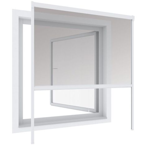 FACILITYS - Toldo de mosquitera enrollable 130x160 cm Blanco aluminium