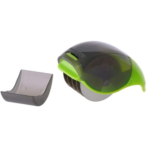 Fackelmann 47097 Sminuzza Erbe aromatiche con Rullo, (Colore:Verde, Nero) Quantità: 1 Pezzo, Acciaio Inossidabile
