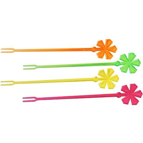 'FACKELMANN 50366 Party Picker fogli 16 cm 12 pezzi in PS, plastica, giallo/arancione/rosa/verde, 16 x 1 x 1 cm, 12 unità