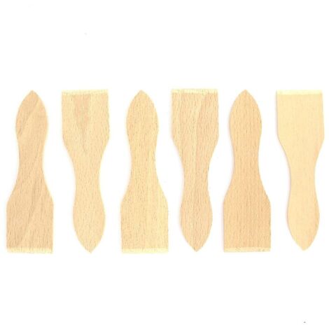 Fackelmann 8641650 - Set di 6 spatole per raclette in legno, colore: Marrone
