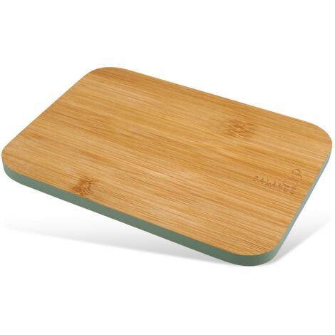 Fackelmann Balance Tagliere Legno Bambù - Piccolo Tagliere in Legno per Cucina per Carne, Pesce e Verdure - Tagliere Moderno con Bordo Colorato - 21x15x0,5 cm, Marrone