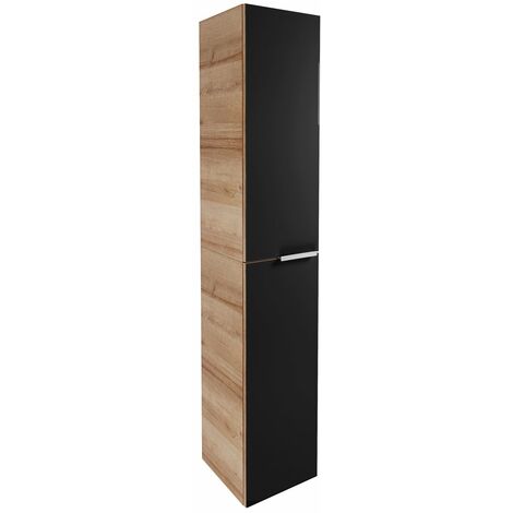 FACKELMANN B.brillant Hochschrank 30cm - Ast Eiche - Glas