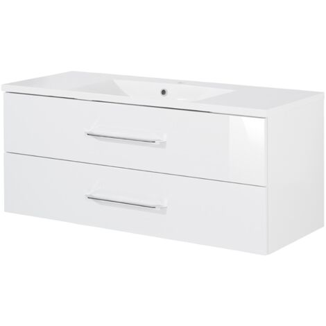 FACKELMANN B.clever Waschtischset 120cm Korpusfarbe: Weiß Matt