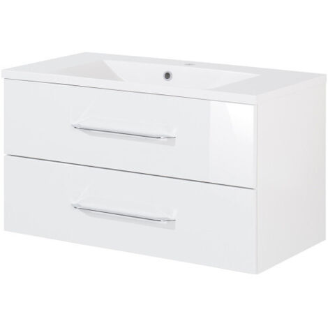 FACKELMANN B.clever Waschtischset 90cm Korpusfarbe: Weiß Matt