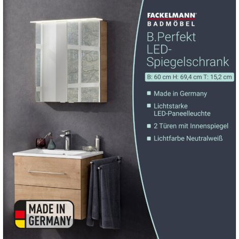 FACKELMANN B.perfekt Spiegelschrank 60cm - Ast Eiche
