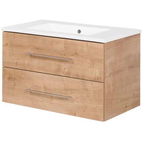 FACKELMANN B.perfekt Waschtischset 80cm - Ast Eiche