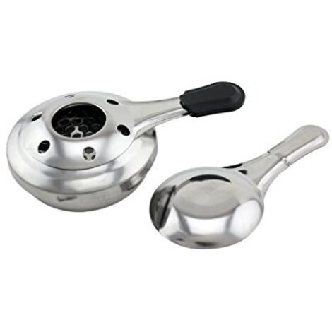 Fackelmann Brûleur à Alcool Bruciatore alcolico, Inossidabile, Acciaio Inox, Nero