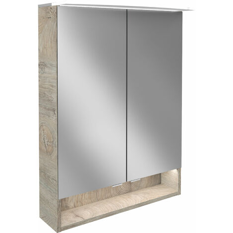 FACKELMANN B.Style LED Spiegelschrank 60 cm Korpusfarbe: Nature