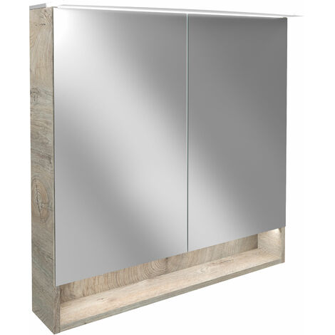 FACKELMANN B.Style LED Spiegelschrank 80 cm Korpusfarbe: Nature
